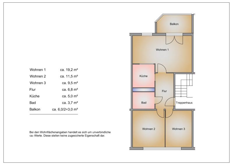Neu saniert! Stilvolle 3-Zimmer-Wohnung mit sonnigem Balkon