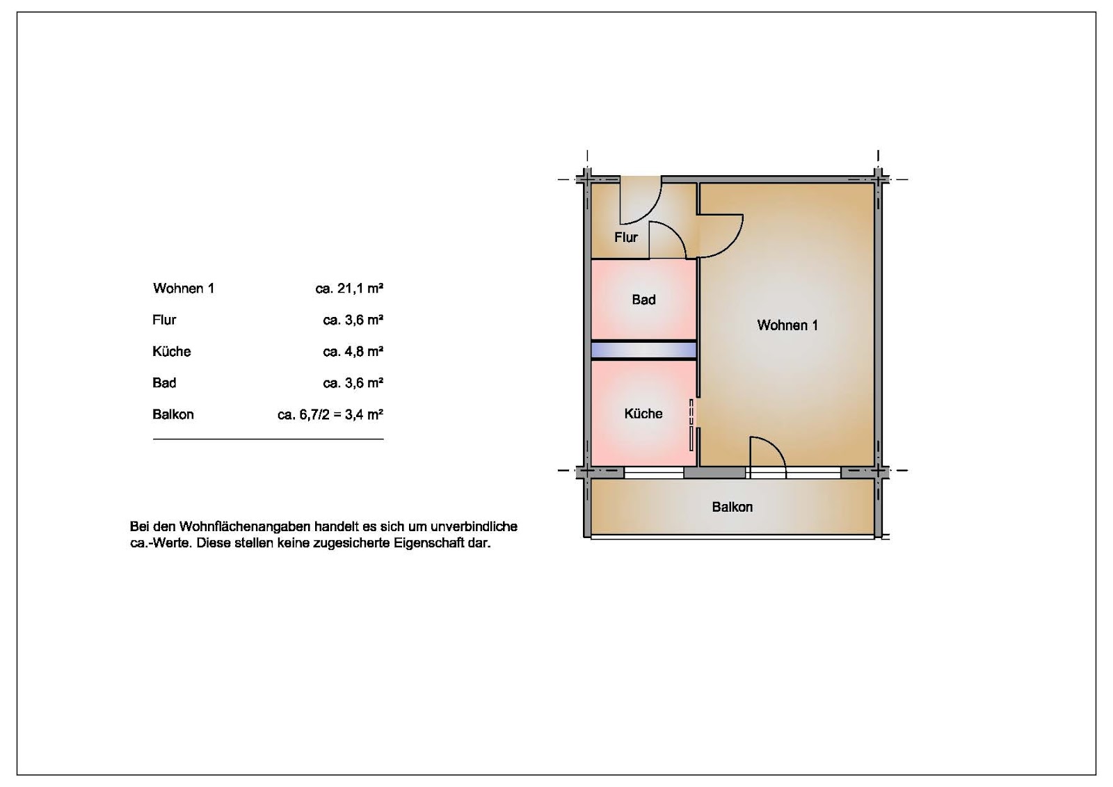 gemütliche 1 Zimmer-Wohnung mit tollem Ausblick