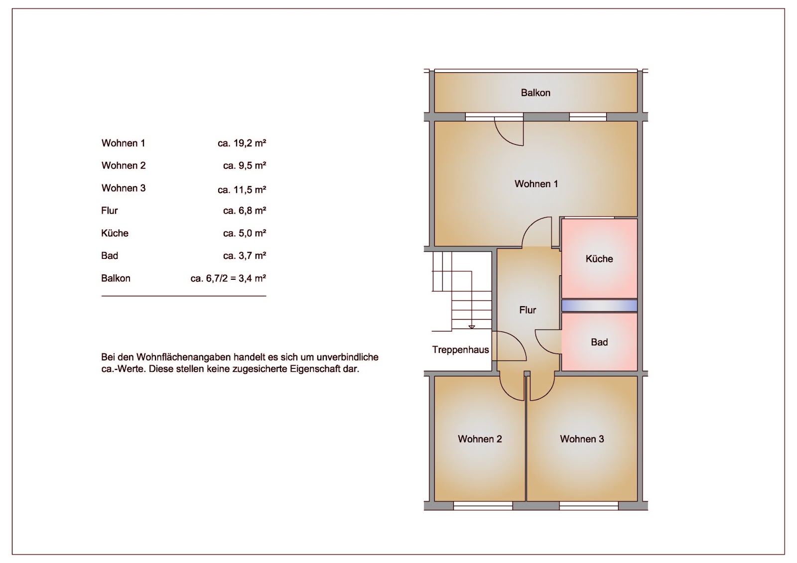 helle 3-Zimmer-Wohnung mit toller Aussicht und großem Balkon